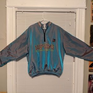 Retro Surf Style neon windbreaker